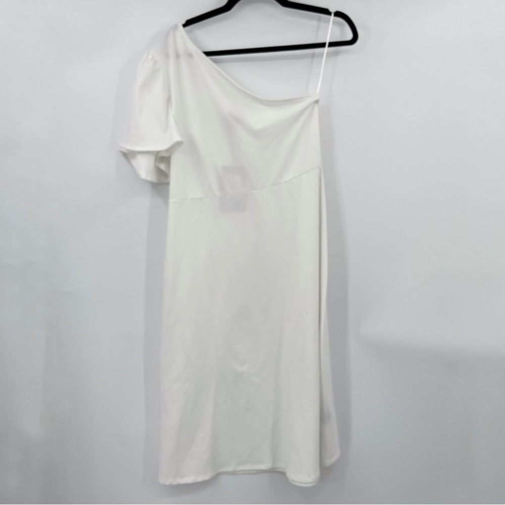 NEW! Who What Wear White One Shoulder Dress - Picture 2 of 8